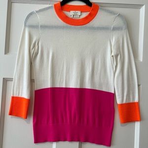 Kate Spade Color Block Knit Multicolor Sweater Size XS